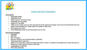 Big Idea Balloons Party Survival Checklist
